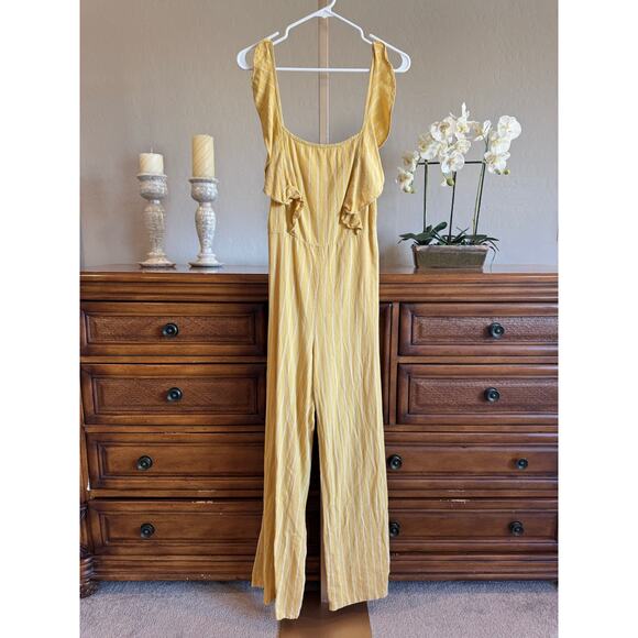 léRumi Reagan Jumpsuit – Yellow Stripe – Size Medium – Excellent Condition - Picture 3 of 9